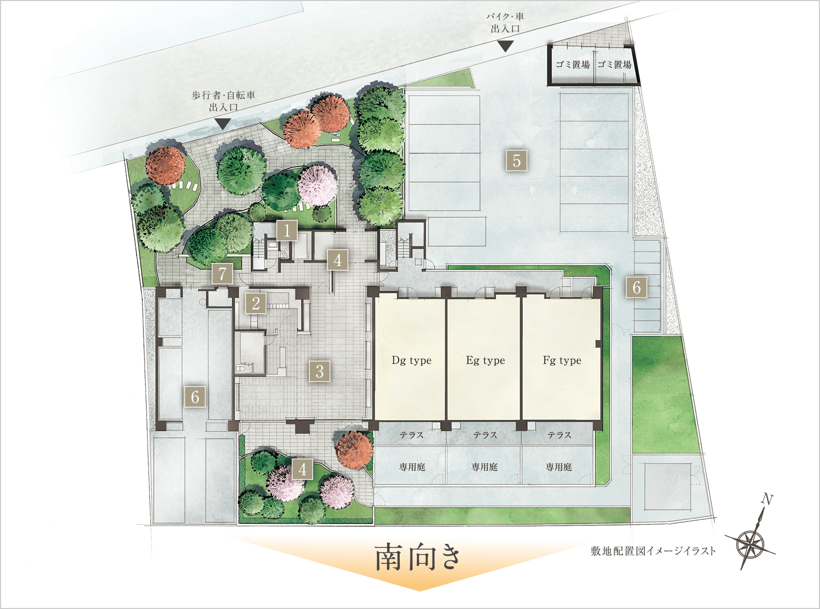 敷地配置図イメージイラスト