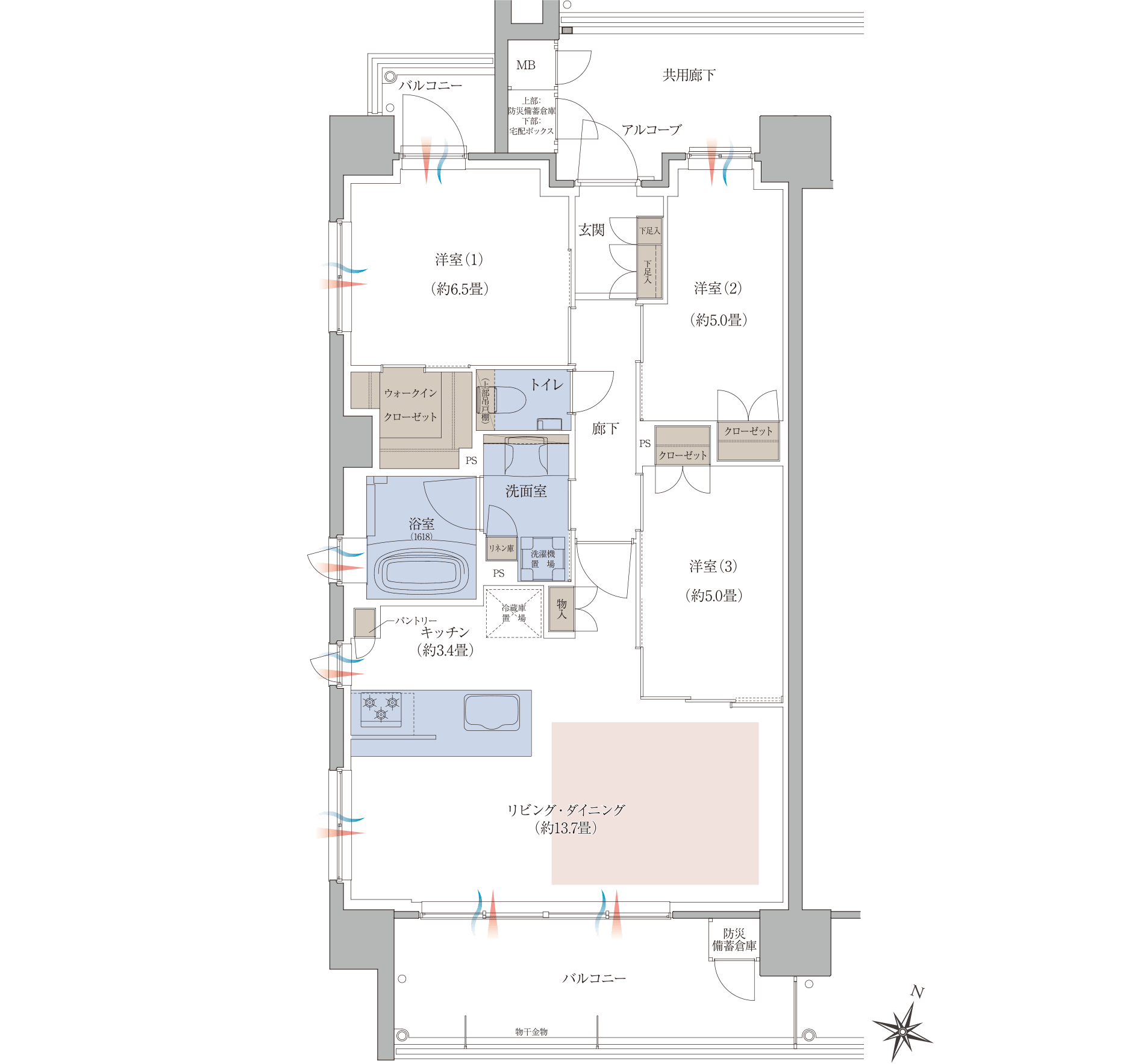 Aタイプの間取り図