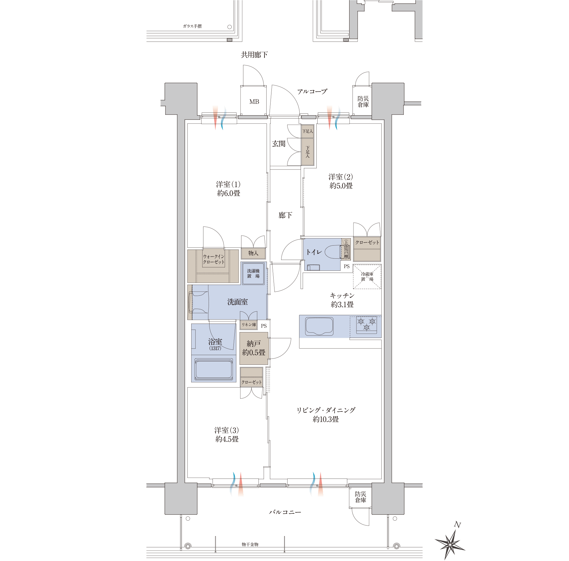 Bタイプの間取り図