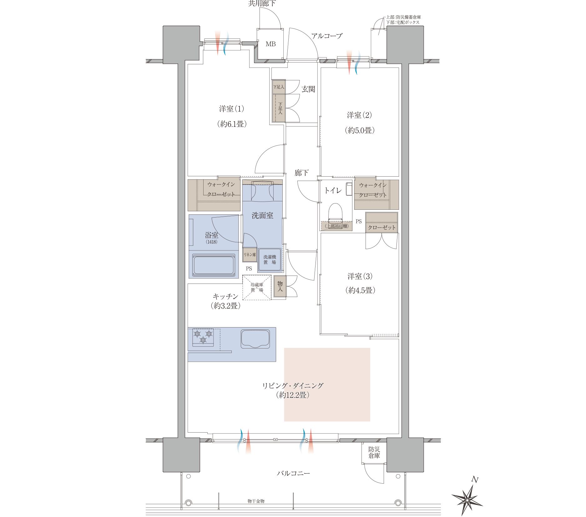 Dタイプの間取り図