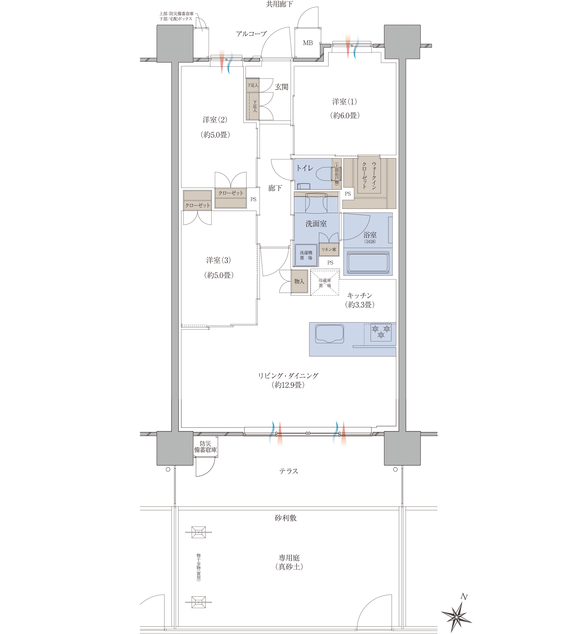 Egタイプの間取り図