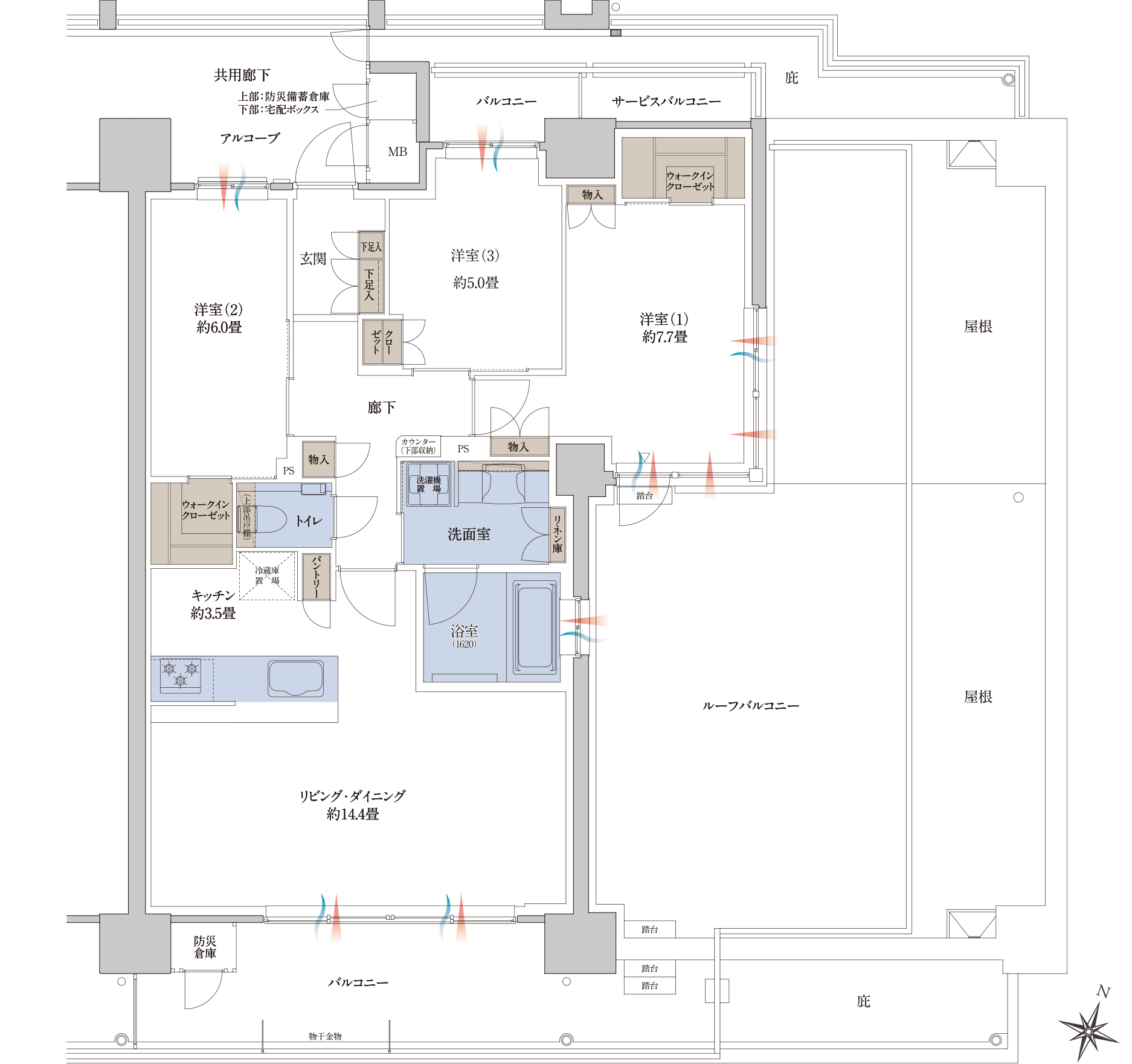 Gタイプの間取り図