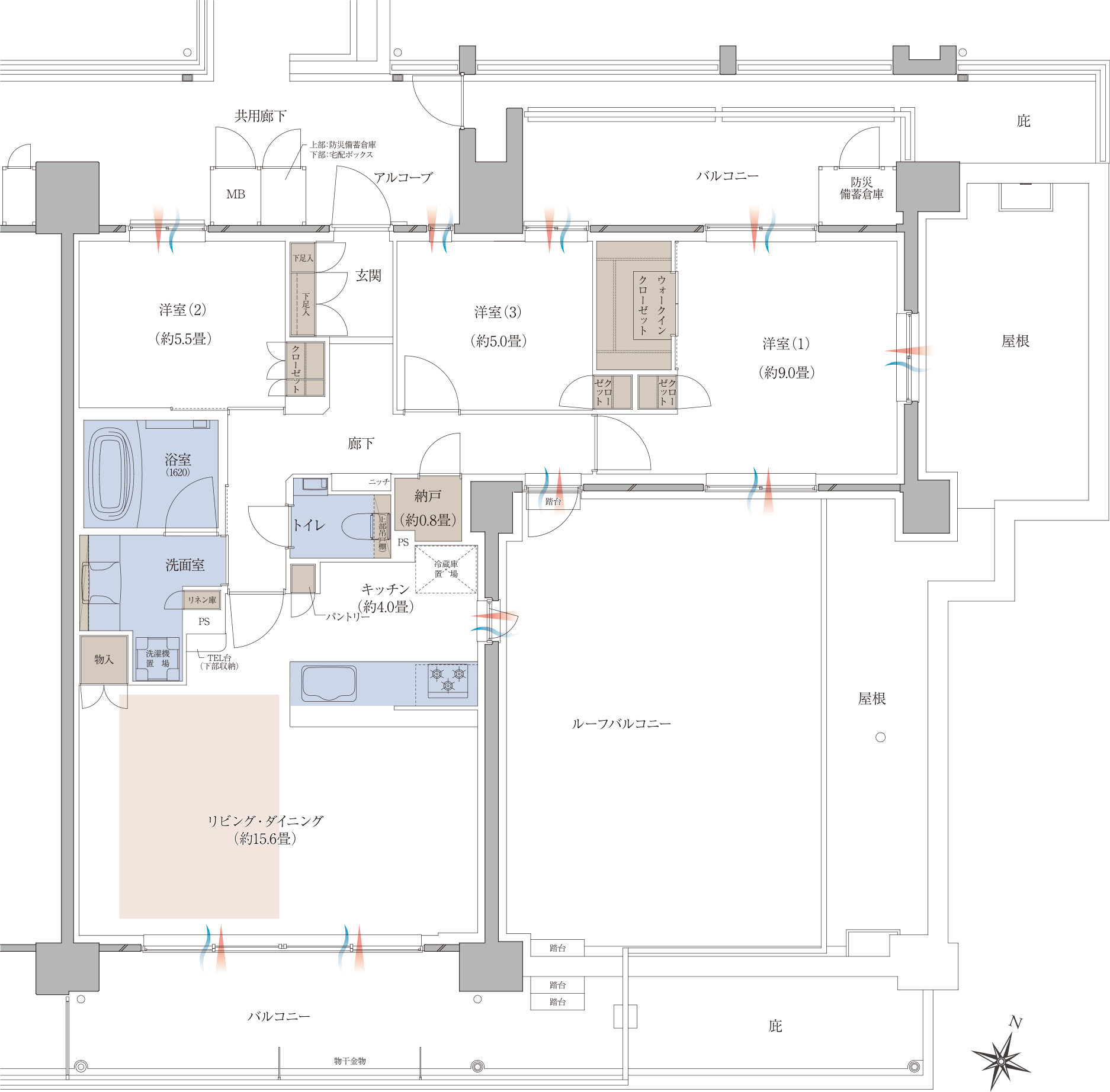 Hrタイプの間取り図