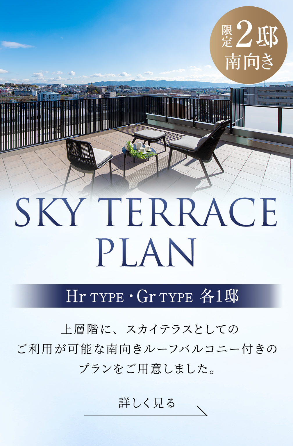 SKY TERRACE PLAN HrTYPE ・Gr TYPE 各1邸